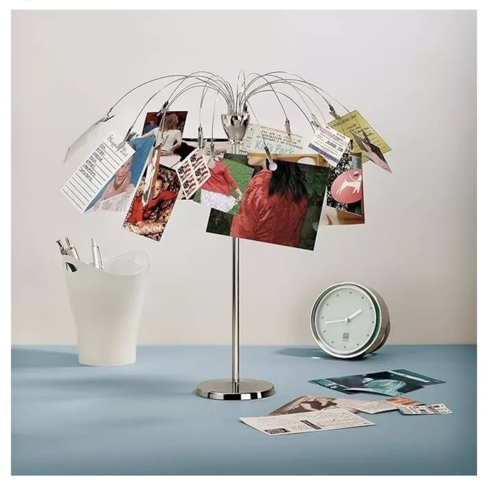 Umbra Fotofalls - Desktop Photo Holder - plated wire with metal clips -like new